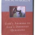 Cover Art for 9780310326892, God’s Answers to Life’s Difficult Questions by Rick Warren