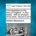 Cover Art for 9781240003600, Commentaries on the Laws of England by William Blackstone