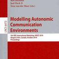 Cover Art for 9783642168352, Modelling Autonomic Communication Environments by Rob Brennan, Joel Fleck II, Sven van der Meer