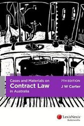 Cover Art for 9780409343120, Cases and Materials on Contract Law in Australia by Carter