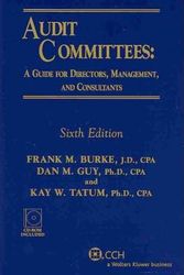 Cover Art for 9780808020837, Audit Committees: A Guide for Directors, Management, and Consultants by Frank M. Burke