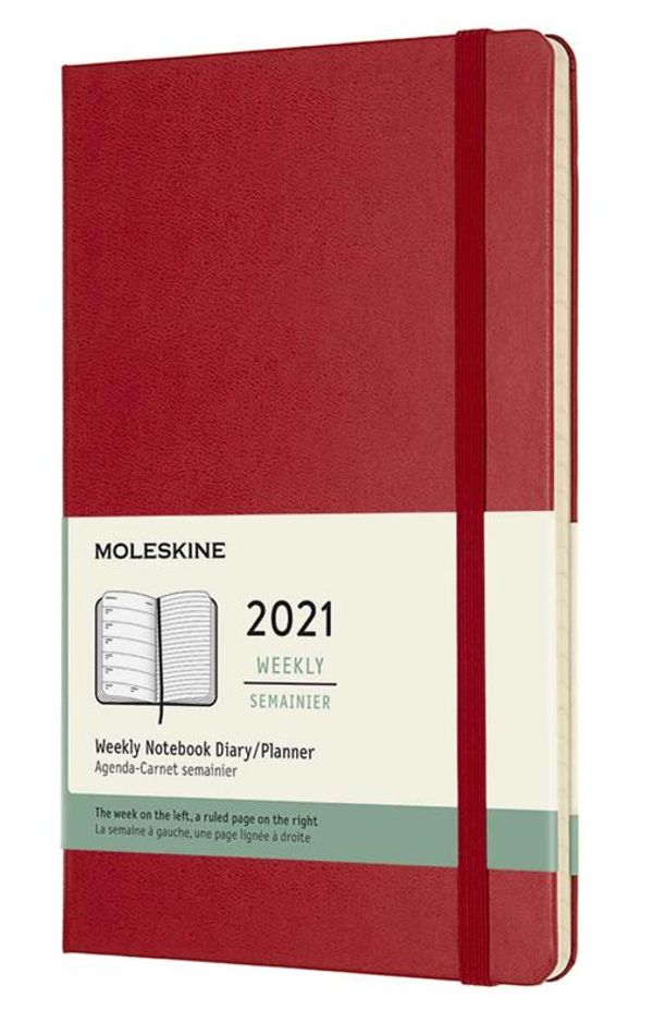 Cover Art for 8053853606457, Moleskine Weekly Planner 2021, 12-Month Weekly Diary, Weekly Planner and Notebook, Hard Cover, Large Size 13 x 21 cm, Colour Scarlet Red, 144 Pages by Moleskine