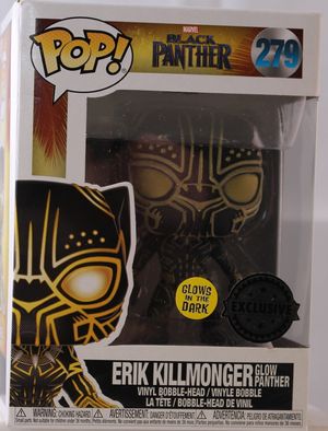 Cover Art for 0889698233514, Funko Pop! Marvel Black Panther #279 Erik Killmonger - Glows In The Dark by Funko