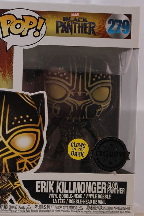 Cover Art for 0889698233514, Funko Pop! Marvel Black Panther #279 Erik Killmonger - Glows In The Dark by Funko