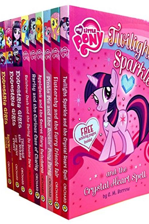 Cover Art for 9789124372668, My Little Pony Equestria Girls 9 Books Collection Set (Twilight Sparkle and The Crystal Heart Spell, Pinkie Pie and the Rockin' Pony Party, Rainbow Dash And the Daring Do Double Dare, Rarity and the Curious case of Charity, Applejack and the Secret Diary by G M. Berrow