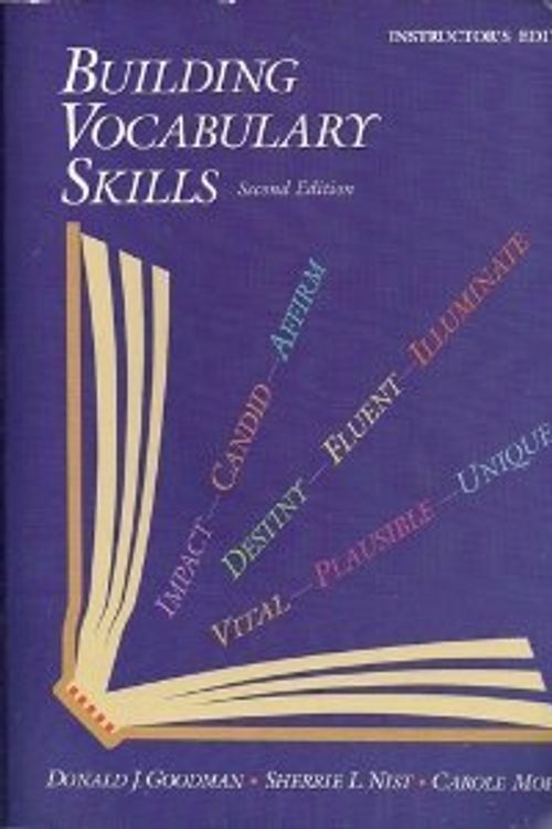 Cover Art for 9780944210314, Building Vocabulary Skills by Carole Mohr; Donald J. Goodman