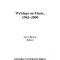 Cover Art for 9780195301908, Writings on Music, 1965-2000 by Steve Reich