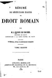 Cover Art for 9781534696143, Résumé de répétitions écrites de droit romain by Joseph Ruben Couder