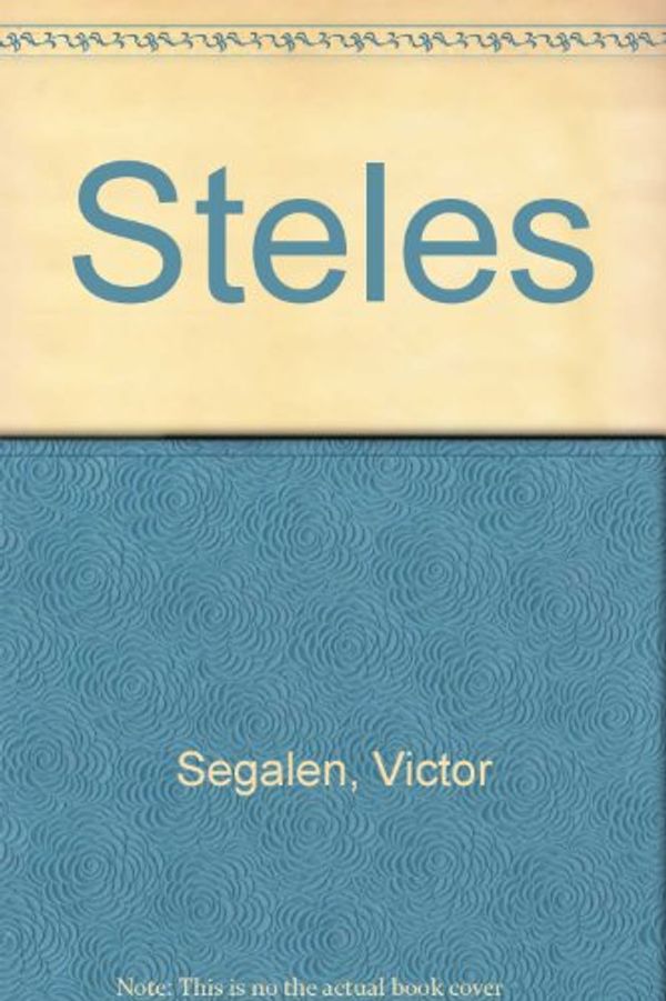 Cover Art for 9780932499219, St?les by Victor Segalen