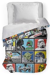 Cover Art for 0032281272456, Star Wars Classic Grid Full Comforter - Super Soft Kids Reversible Bedding Features Darth Vader, Stormtrooper, and Chewbacca - Fade Resistant Polyester Microfiber Fill (Official Star Wars Product) by Disney