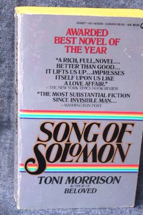 Cover Art for 9780451158284, Song of Solomon by Toni Morrison