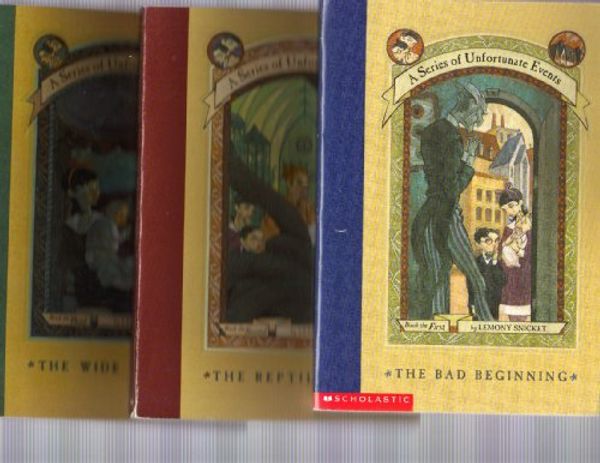 Cover Art for B004PQP0U0, The Trouble Begins - A Box of Unfortunate Events Books 1-3 (The Bad Beginning, The Reptile Room, The Wide Window) by Lemony Snicket