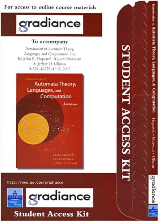 Cover Art for 9780321455376, Introduction to Automata Theory, Languages, and Computation by John E. Hopcroft