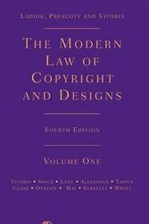 Cover Art for 9781405717984, The Modern Law of Copyright and Designs by Mary Vitoria