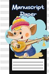 Cover Art for 9781083155733, Manuscript Paper: Music Manuscript Paper, Staff Paper, Musicians Notebook - Perfect for Learning (100 pages, 12 Staves per Page) Cute Elephant Playing Guitar by Music Sheet Press