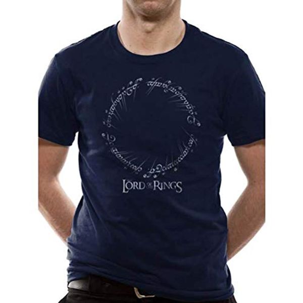 Cover Art for 5054015487924, Men's Lord of the Rings Runes and Logo Navy Blue T-Shirt: Medium by Unknown
