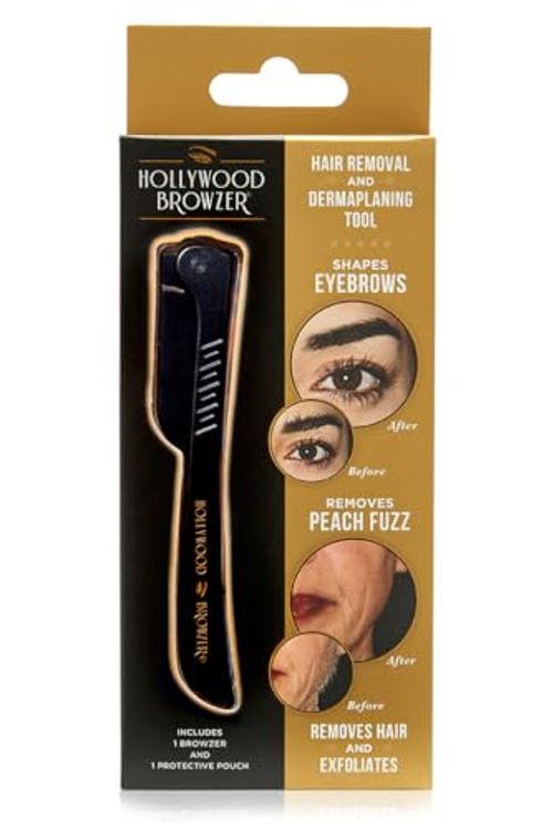 Cover Art for 0634158876752, Hollywood BROWZER Single Black (Includes 1 Browzer and a Protective Pouch) for Eyebrow Shaping, Removing Unwanted Hair and Dermaplaning/Exfoliation by Unknown