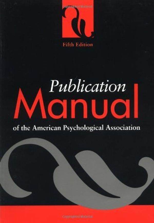 Cover Art for B002WGX1I8, Publication Manual of the American Psychological Association by Unknown