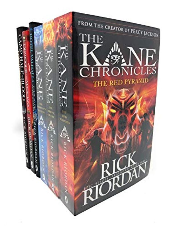 Cover Art for 9789123717330, Rick riordan 6 books collection set pack (red pyramid, throne of fire, serpent's shadow, demigods and magicians, hotel valhalla guide to the norse worlds [hardcover], camp half-blood confidential [hardcover]) by Rick Riordan