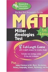 Cover Art for 9780738601076, MAT -- The Best Test Preparation for the Miller Analogies Test: 5th Edition (Miller Analogies Test (MAT) Preparation) by Editors of REA