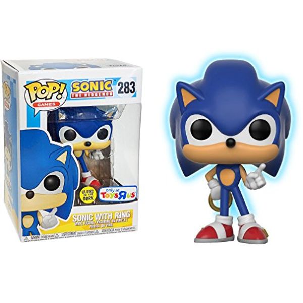 Cover Art for B07MDPF9H7, Funko Sonic w/ Ring [Glow-in-Dark] (Toys R Us Exclusive): Sonic The Hedgehog x POP! Games Vinyl Figure & 1 POP! Compatible PET Plastic Graphical Protector Bundle [#283 / 26572 - B] by Unknown