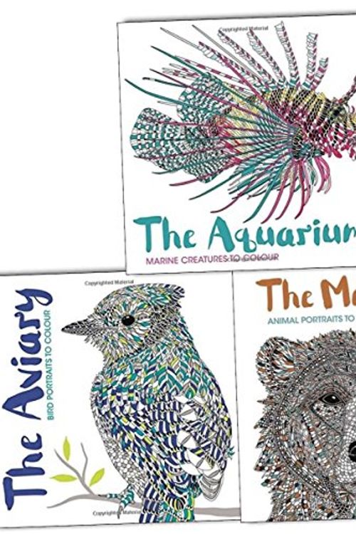 Cover Art for 9789124368067, The Menagerie, The Aviary and The Aquarium Art Therapy Colouring 3 Books Collection Pack Set [(The Menagerie (Animal Portraits to colours), The Aviary (Bird Portraits to colours), The Aquarium (Marine Creatures to colour)] by Unknown