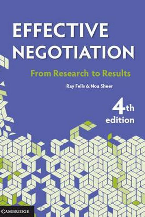 Cover Art for 9781108701297, Effective Negotiation by Ray Fells, Noa Sheer