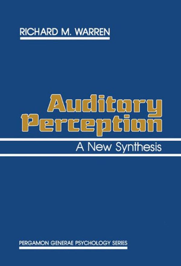 Cover Art for 9781483148144, Auditory Perception by Richard M. Warren