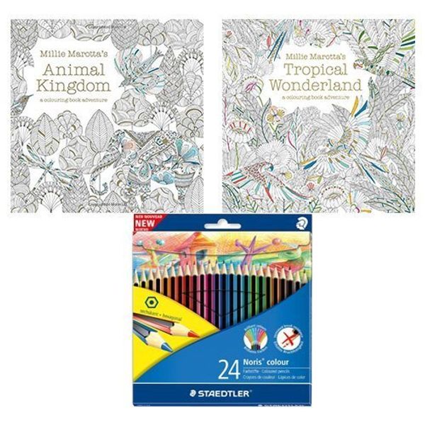 Cover Art for 9789444463992, Millie Marotta's Adult Colouring Books Collection 2 Books Set With Colouring Pencil (Millie Marotta's Animal Kingdom, Millie Marotta's Tropical Wonderland) by Millie Marotta