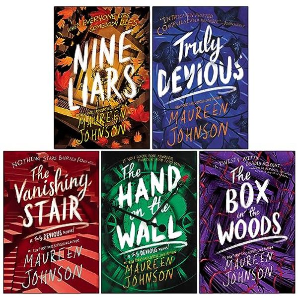 Cover Art for 9789124242527, Truly Devious Series 5 Books Collection Set By Maureen Johnson (Nine Liars, Truly Devious, The Vanishing Stair, The Hand on the Wall, The Box in the Woods) by Maureen Johnson