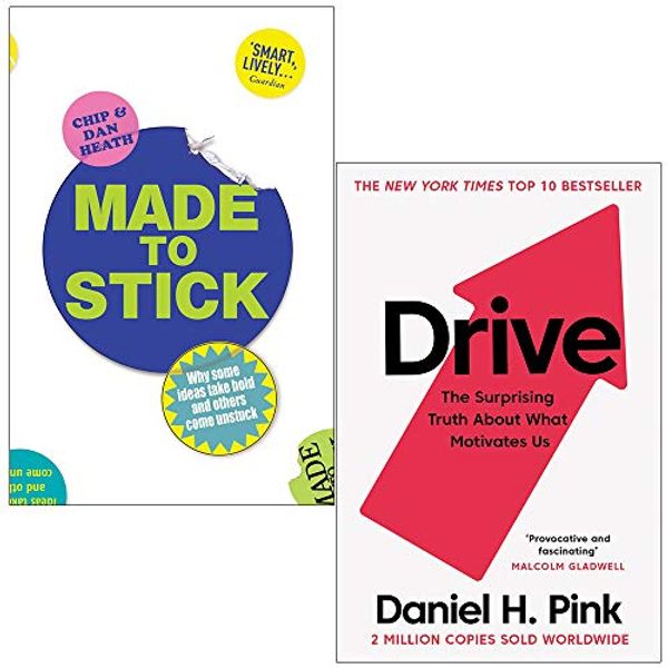 Cover Art for 9789124025052, Made to Stick Why some ideas take hold and others come unstuck By Chip Heath, Dan Heath & Drive The Surprising Truth About What Motivates Us By Daniel H. Pink 2 Books Collection Set by Chip Heath, Dan Heath, Daniel H. Pink