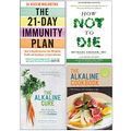 Cover Art for 9789124045807, The 21-Day Immunity Plan, How Not To Die, The Alkaline Cure, [Hardcover] The Alkaline Cookbook 4 Books Collection Set by Dr. Aseem Malhotra, Michael Greger, Gene Stone, Dr. Stephan Domenig, Heinz Erlacher