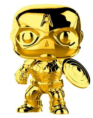 Cover Art for 0889698335157, Funko POP! Marvel Studios The First Ten Years #377 Captain America (Gold Chrome) by FUNKO