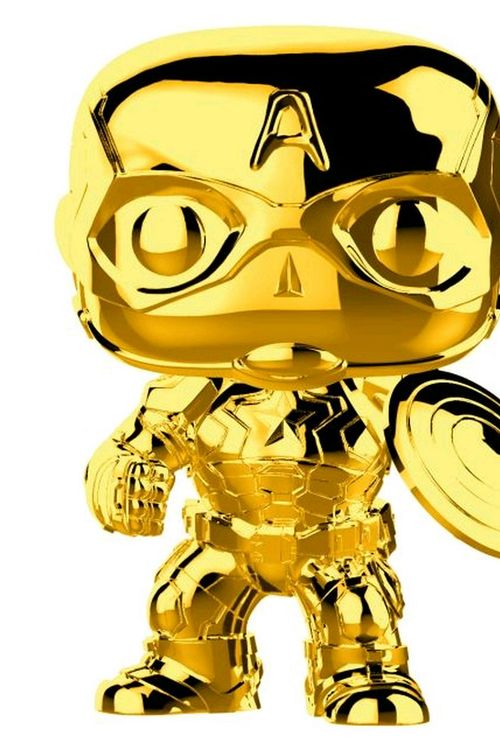 Cover Art for 0889698335157, Funko POP! Marvel Studios The First Ten Years #377 Captain America (Gold Chrome) by FUNKO