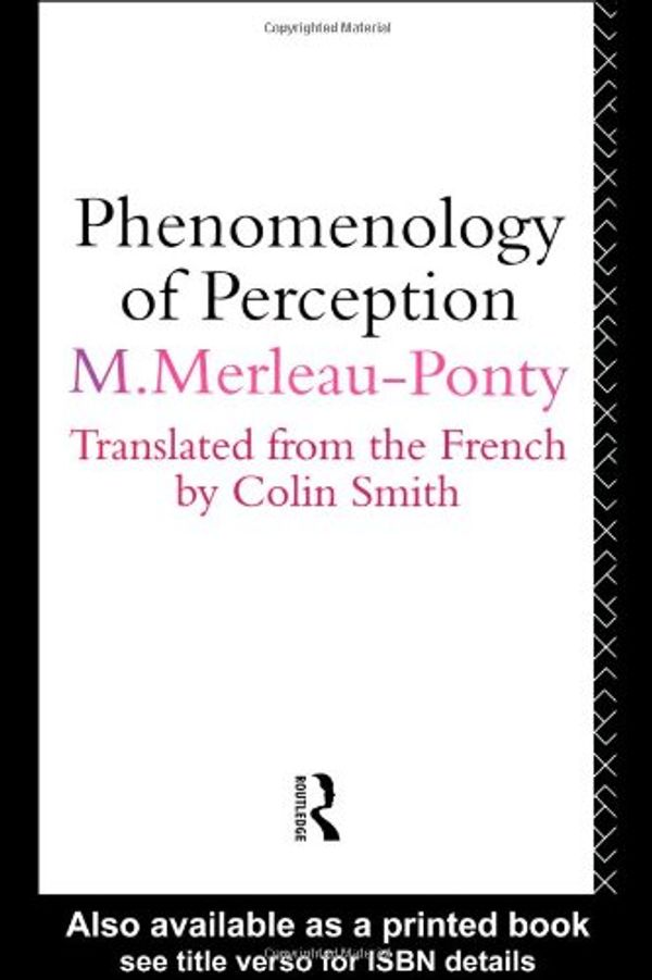 Cover Art for 9780415045568, Phenomenology of Perception by Merleau-Ponty, Maurice