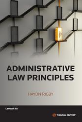 Cover Art for 9780455247977, Administrative Law Principles by Haydn Rigby