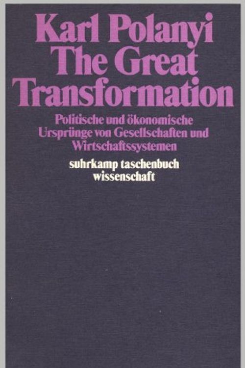 Cover Art for 9783518078600, The Great Transformation by Polanyi Karl