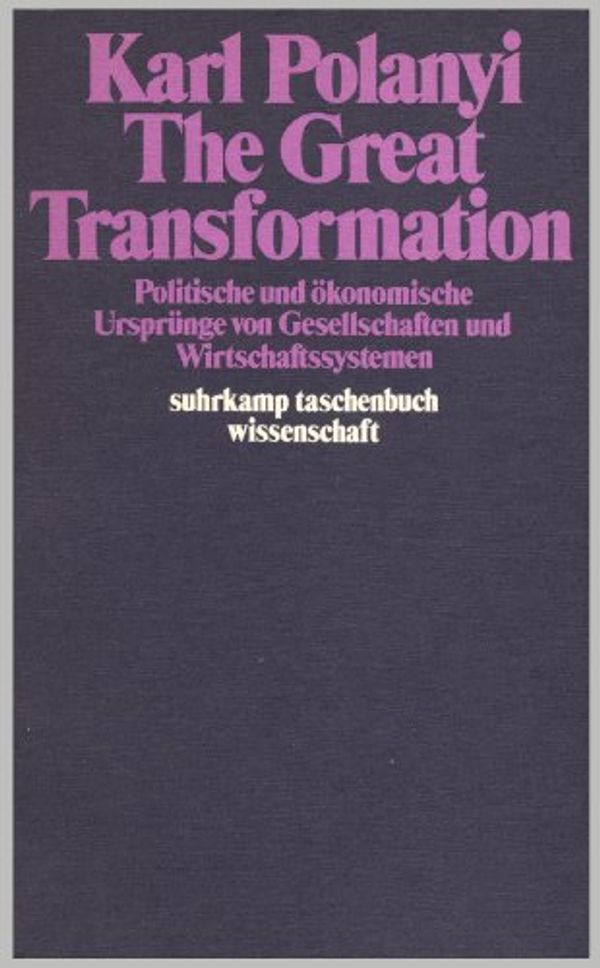 Cover Art for 9783518078600, The Great Transformation by Polanyi Karl