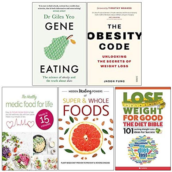 Cover Art for 9789123859627, Gene Eating, The Obesity Code, Healthy Medic Food For Life, Hidden Healing Powers, Lose Weight for Good the Diet Bible 5 Books Collection Set by Dr. Giles Yeo, Dr. Jason Fung, Iota CookNation