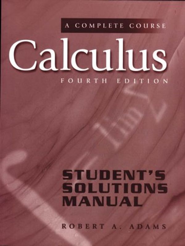 Cover Art for 9780201519044, Calculus: Complete Course by Adams