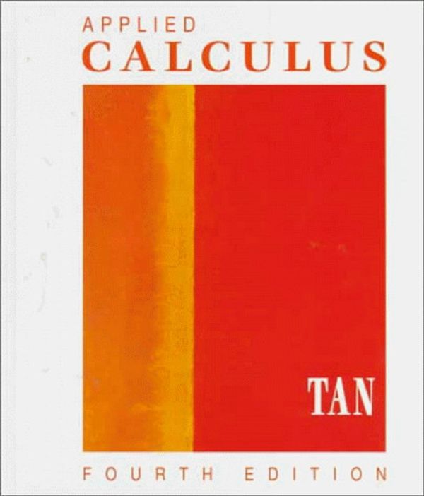 Cover Art for 9780534955564, Applied Calculus by Soo Tan