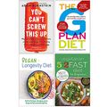 Cover Art for 9789124237288, You Can’t Screw This Up [Hardcover], The G Plan Diet, The Vegan Longevity Diet, Vegetarian 5:2 Fast Diet for Beginners 4 Books Collection Set by Adam Bornstein, Amanda Hamilton, Hannah Ebelthite, Iota