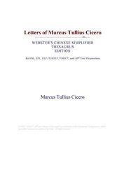 Cover Art for 9780546539448, Letters of Marcus Tullius Cicero (Webster's Chinese Simplified Thesaurus Edition) by Inc. ICON Group International