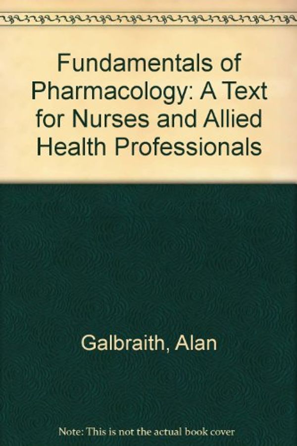 Cover Art for 9780201556216, Fundamentals of Pharmacology by Unknown
