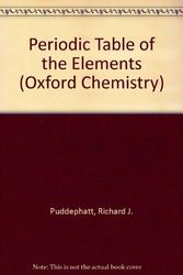 Cover Art for 9780198554073, Periodic Table of the Elements (Oxford Chemistry) by Richard J. Puddephatt