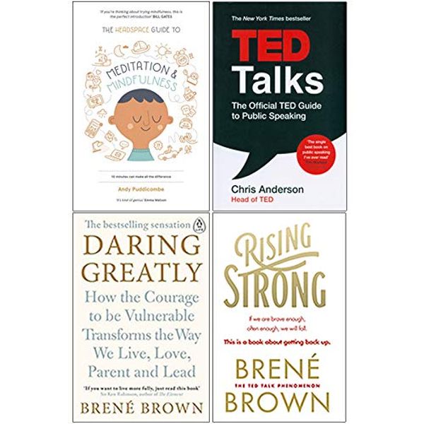 Cover Art for 9789123964444, The Headspace Guide to Mindfulness & Meditation, TED Talks, Daring Greatly, Rising Strong 4 Books Collection Set by Andy Puddicombe, Chris Anderson, Brené Brown