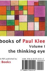 Cover Art for B01LP9HTGW, The Thinking Eye. The Notebooks of Paul Klee. Volume I. by Paul Klee (2013-08-01) by Paul Klee