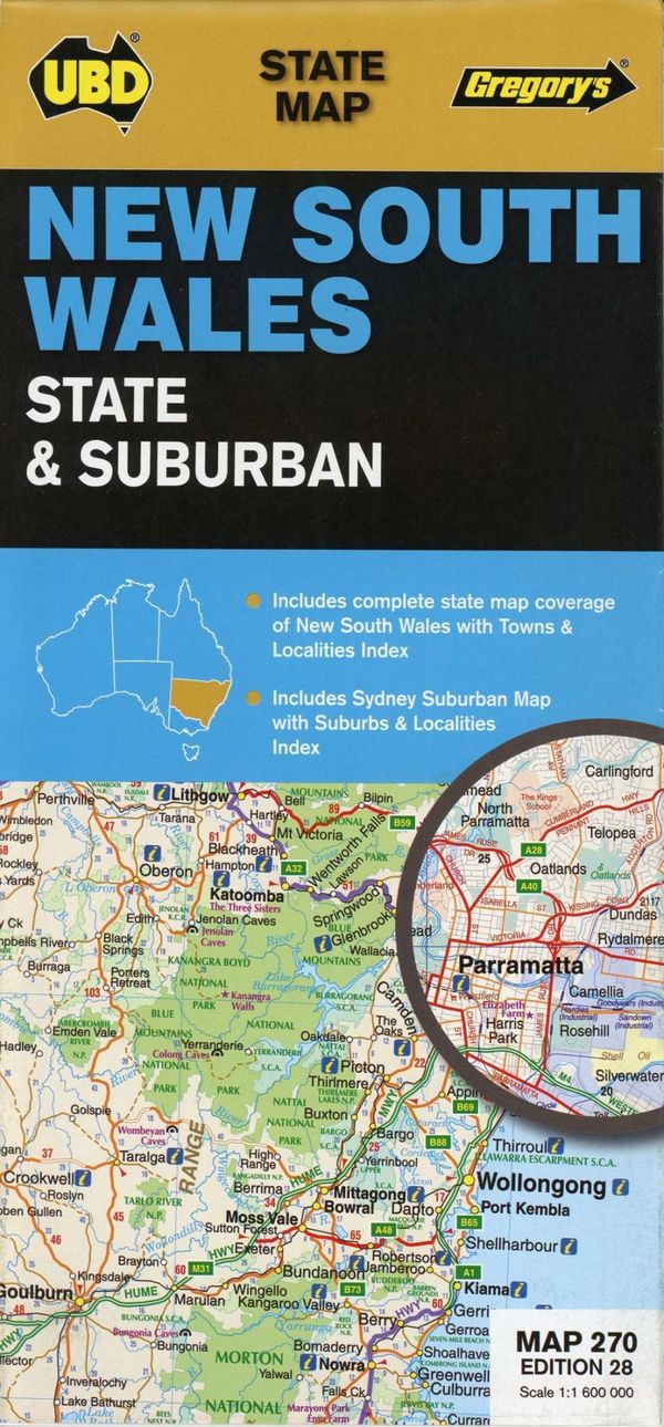 Cover Art for 9780731931828, NSW State & Suburban Map 270 28th edState Map by UBD Gregory's