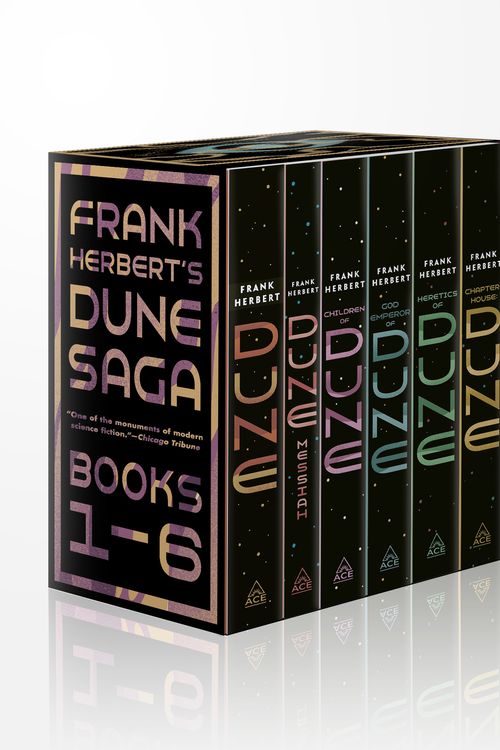 Cover Art for 9780593201886, Frank Herbert's Dune Saga 6-Book Boxed Set: Dune, Dune Messiah, Children of Dune, God Emperor of Dune, Heretics of Dune, and Chapterhouse: Dune by Frank Herbert