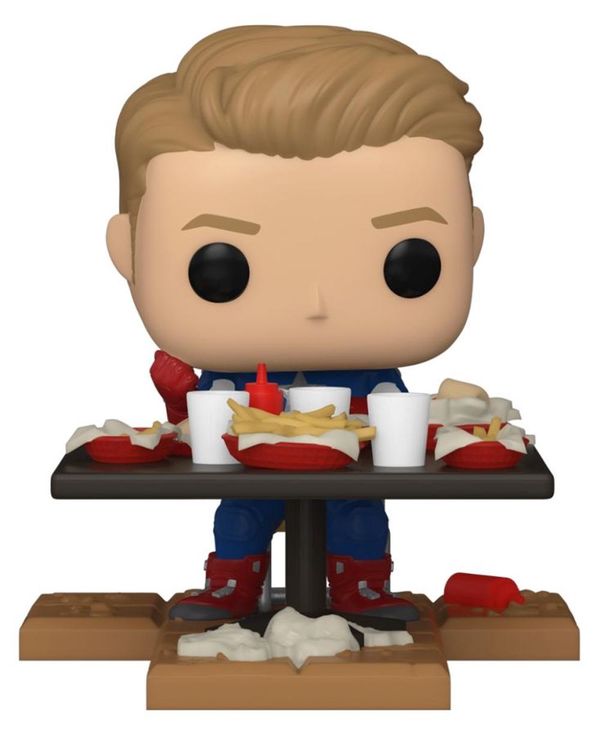 Cover Art for 0889698548977, POP Funko Deluxe, Marvel: Avengers Victory Shawarma Series - Captain America, Amazon Exclusive, Figure 4 of 6, Multicolor (54897) by 